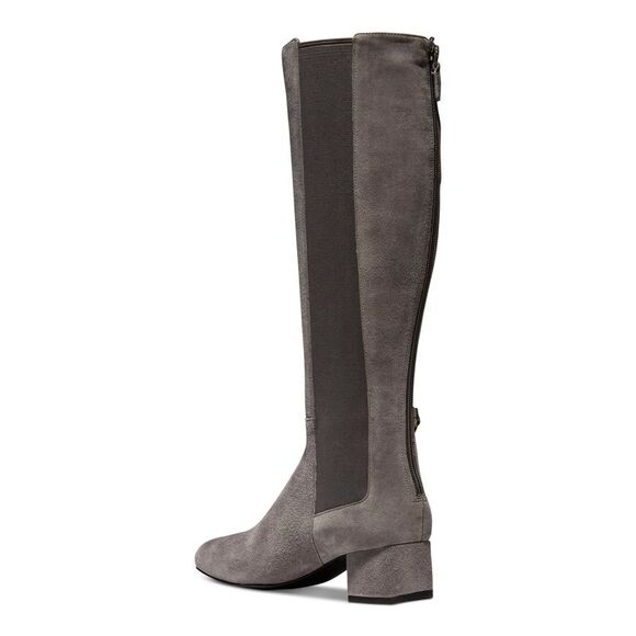 COLE HAAN Womens Gray Panel Avani Round Toe Block Heel Riding Boot 7.5 B - Picture 2 of 4